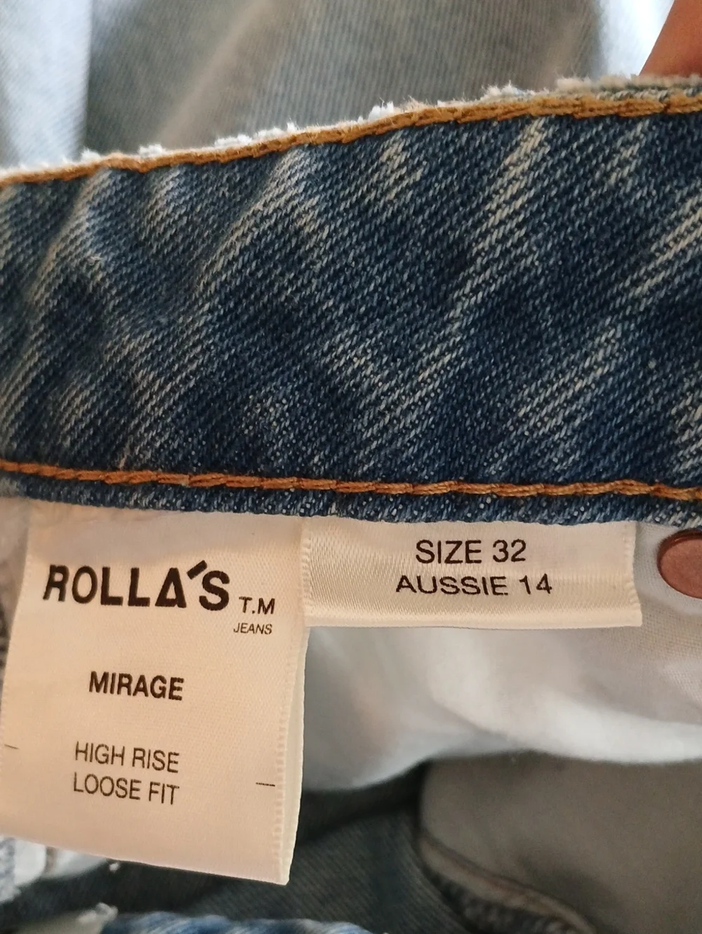 Rollas Mirage High Rise Relaxed Denim Shorts - 32